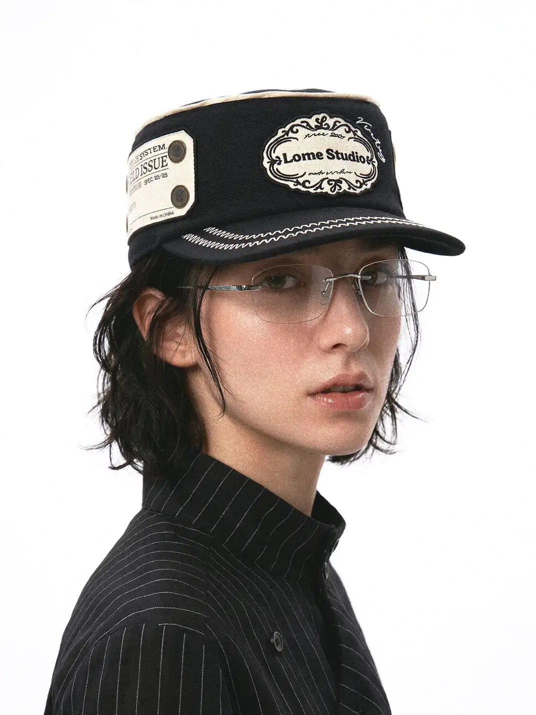 8LOME | Vintage Label Embroidery Work Cap