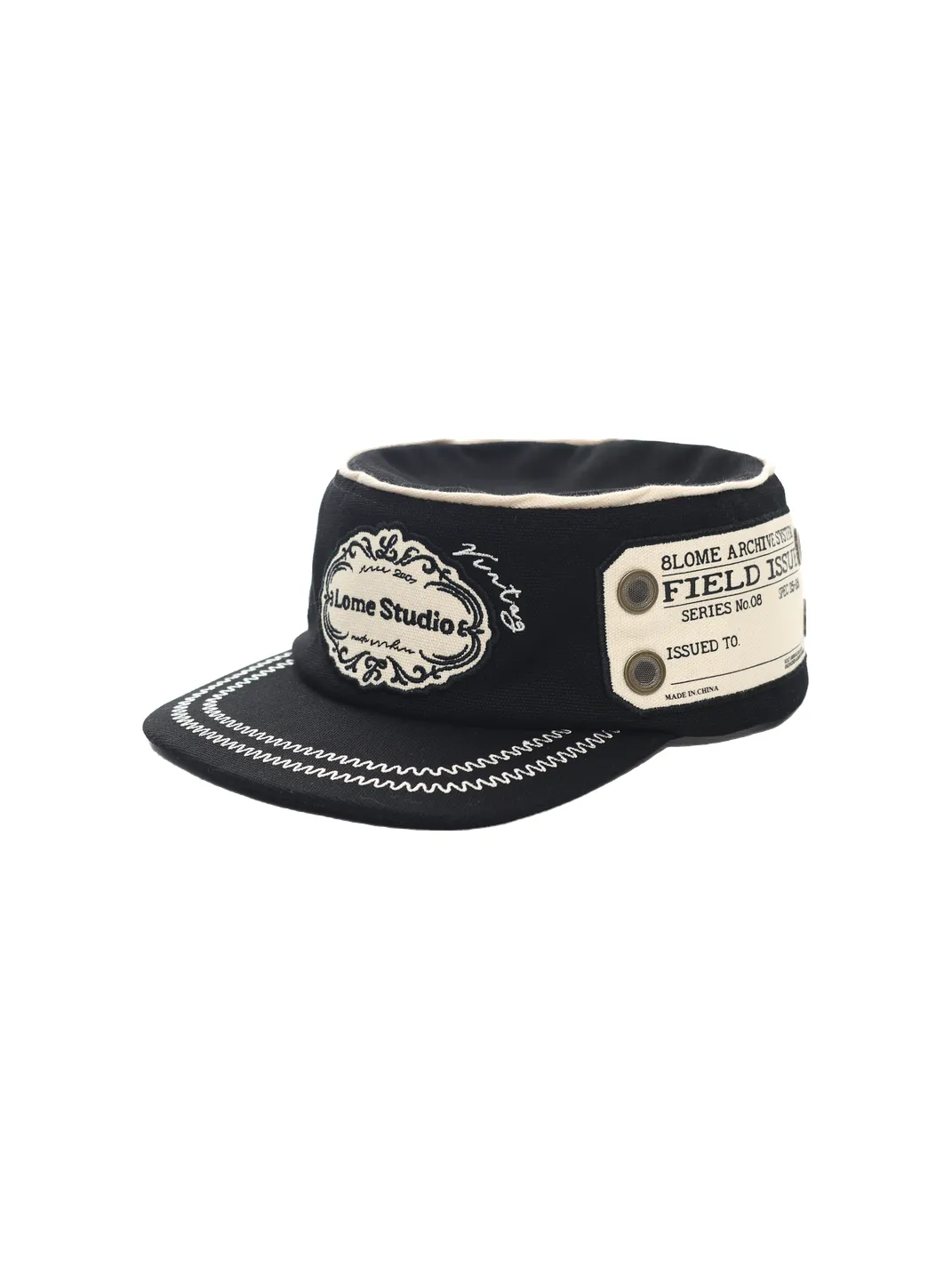 8LOME | Vintage Label Embroidery Work Cap