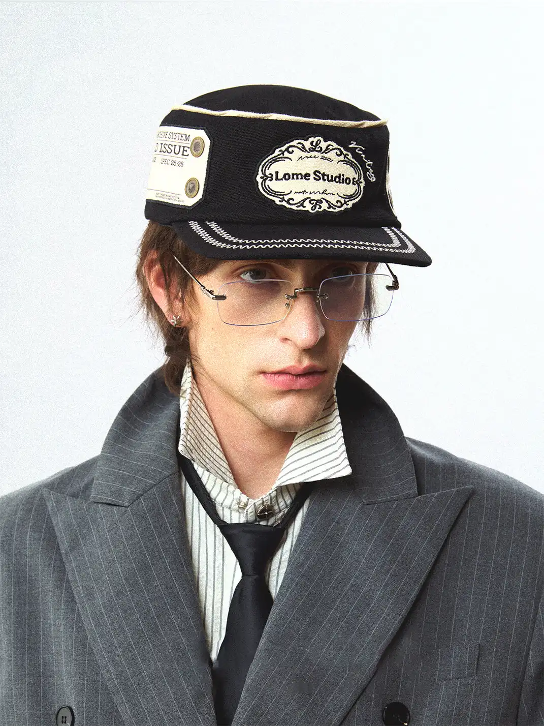 8LOME | Vintage Label Embroidery Work Cap