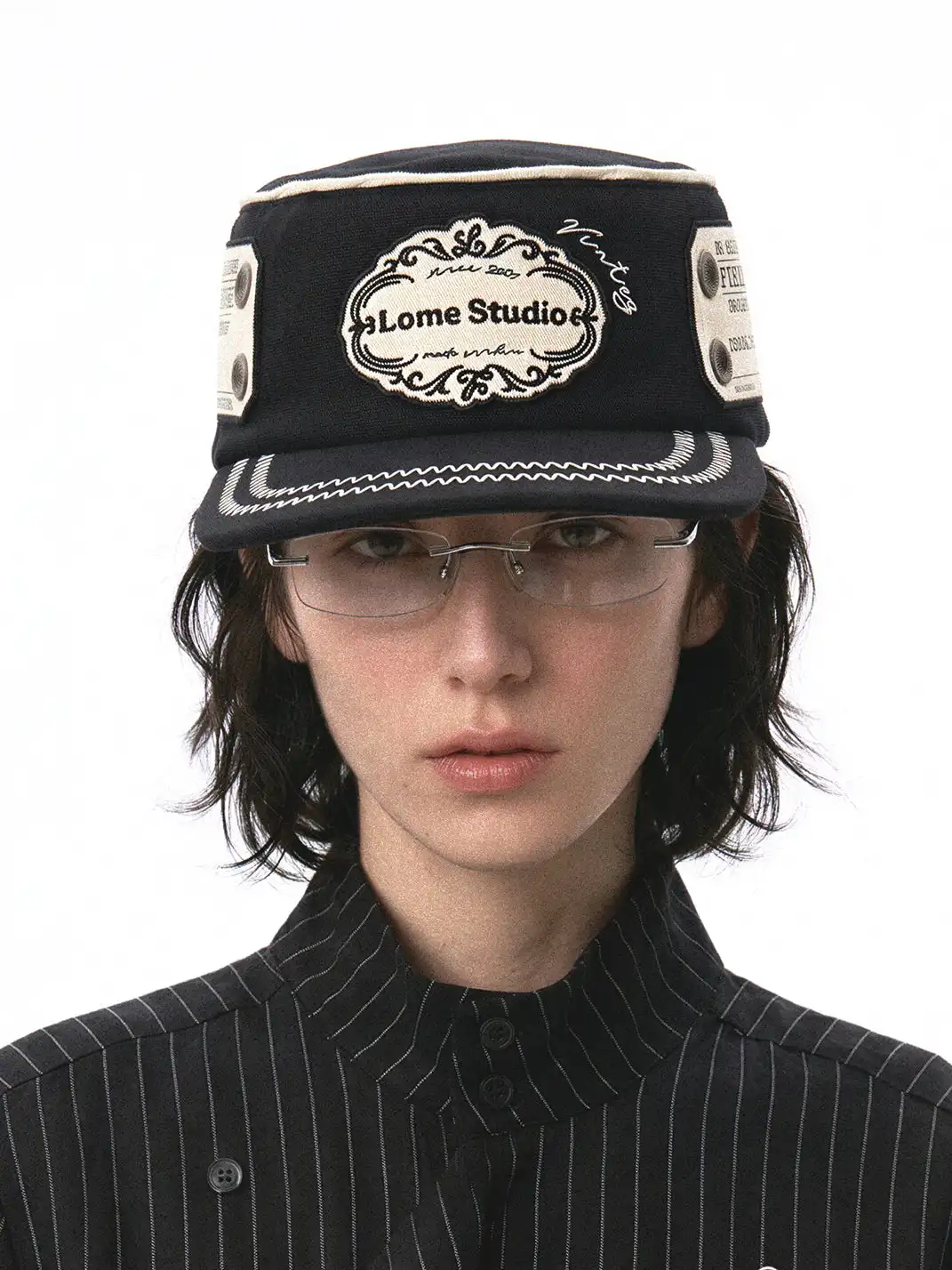 8LOME | Vintage Label Embroidery Work Cap