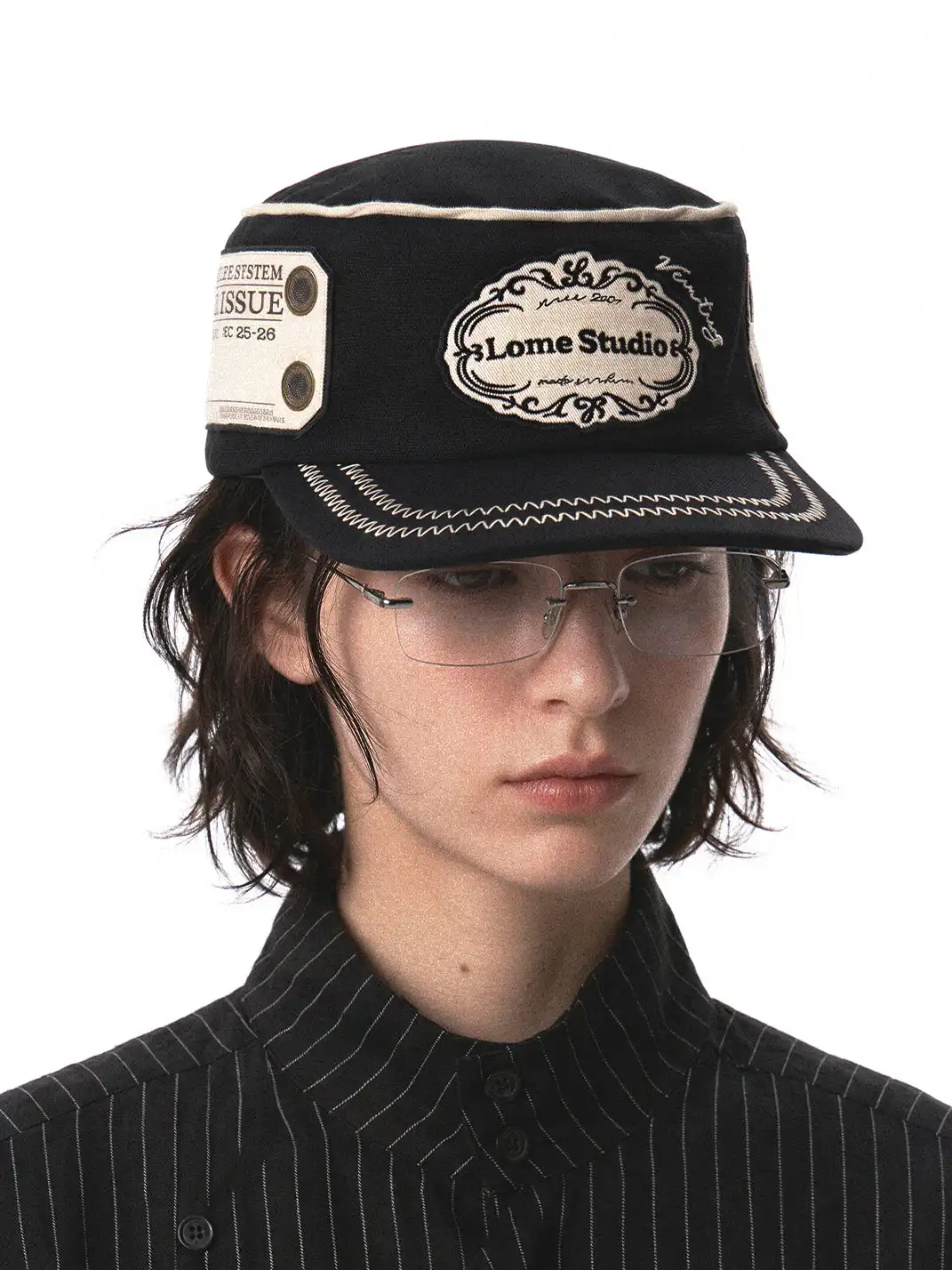 8LOME | Vintage Label Embroidery Work Cap