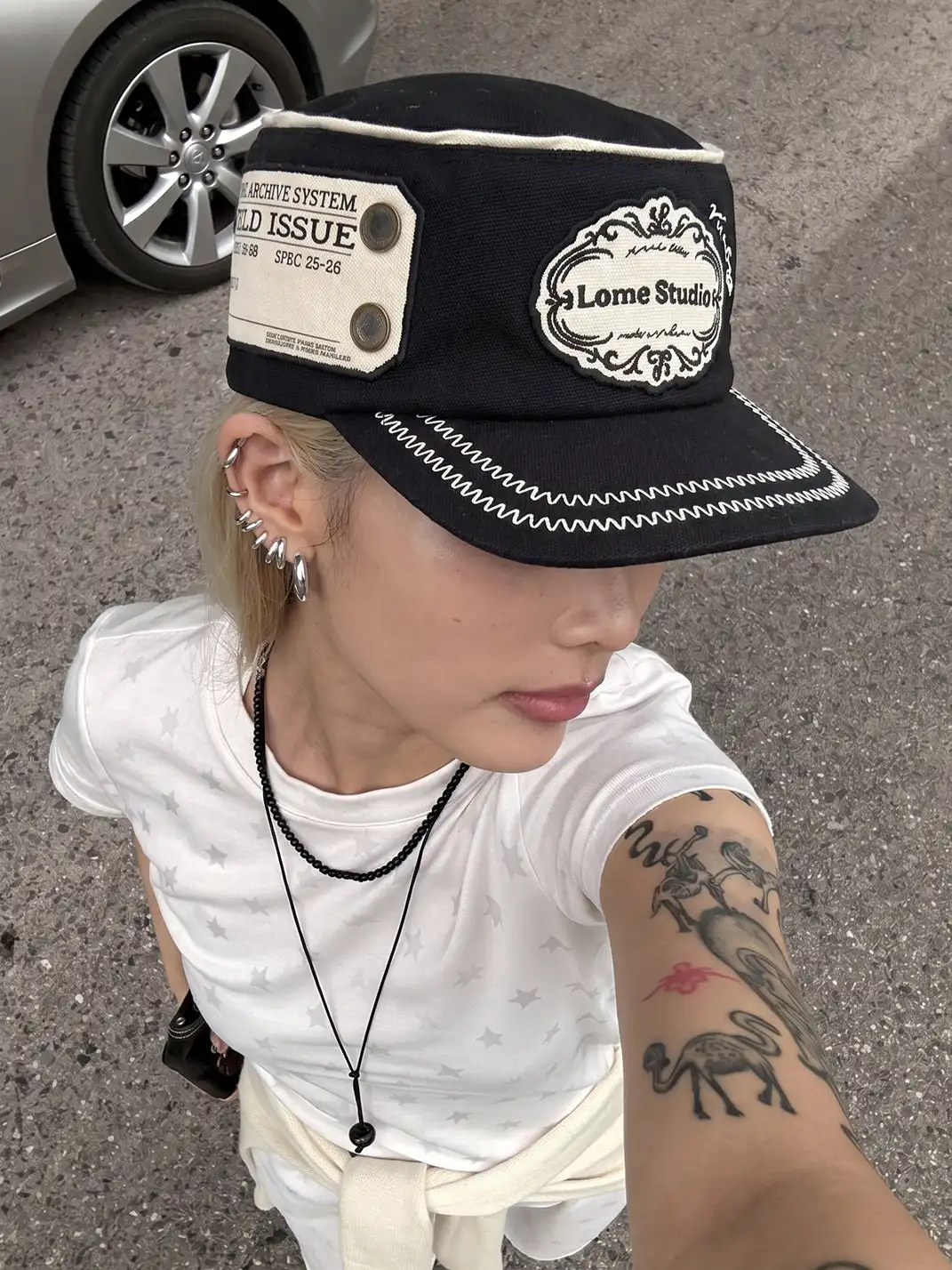 8LOME | Vintage Label Embroidery Work Cap