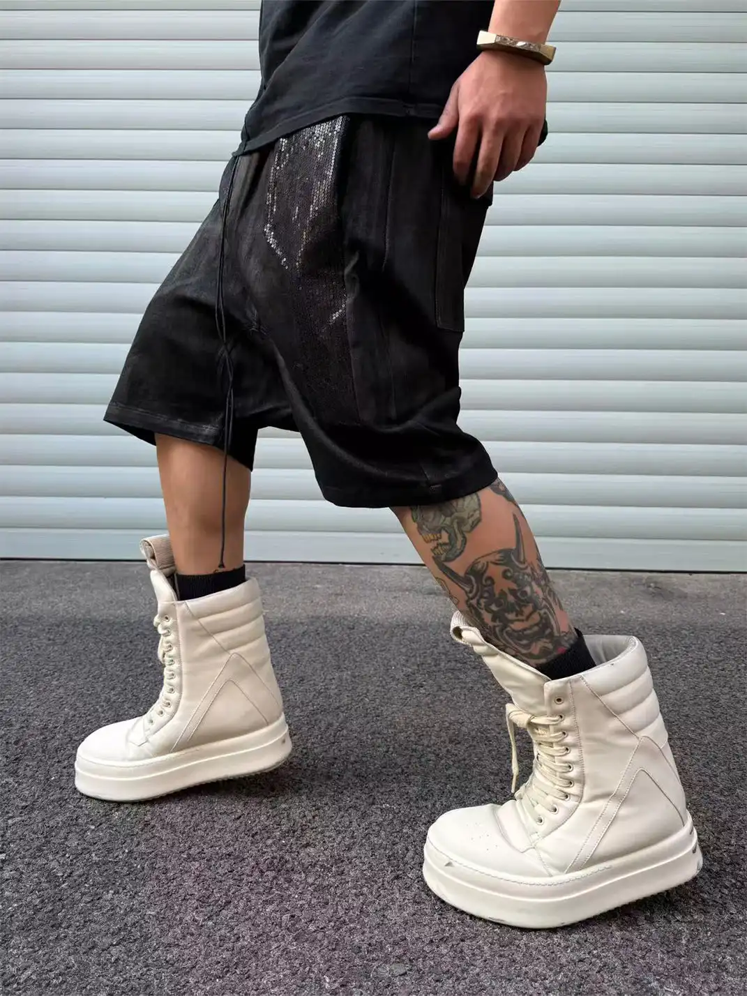 Disark | Hand Wax Coated Sequin Shorts