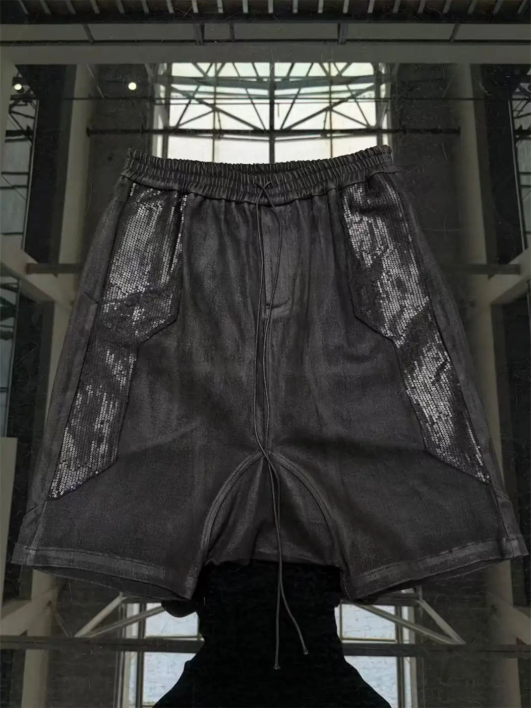 Disark | Hand Wax Coated Sequin Shorts