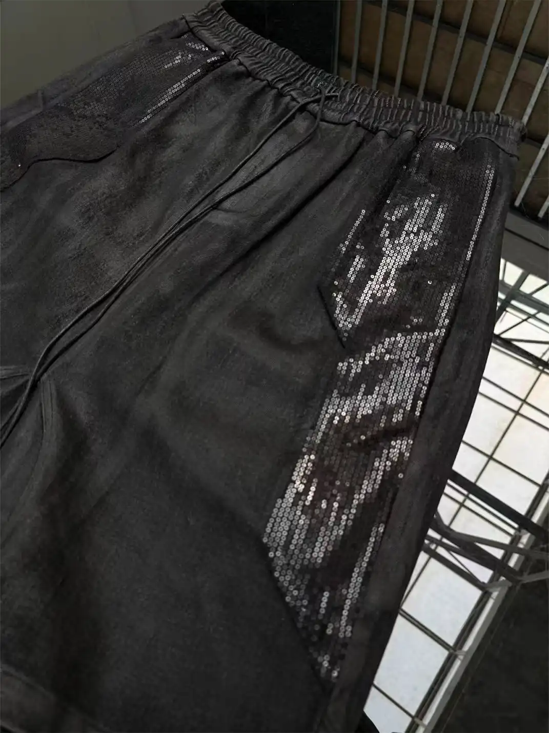 Disark | Hand Wax Coated Sequin Shorts
