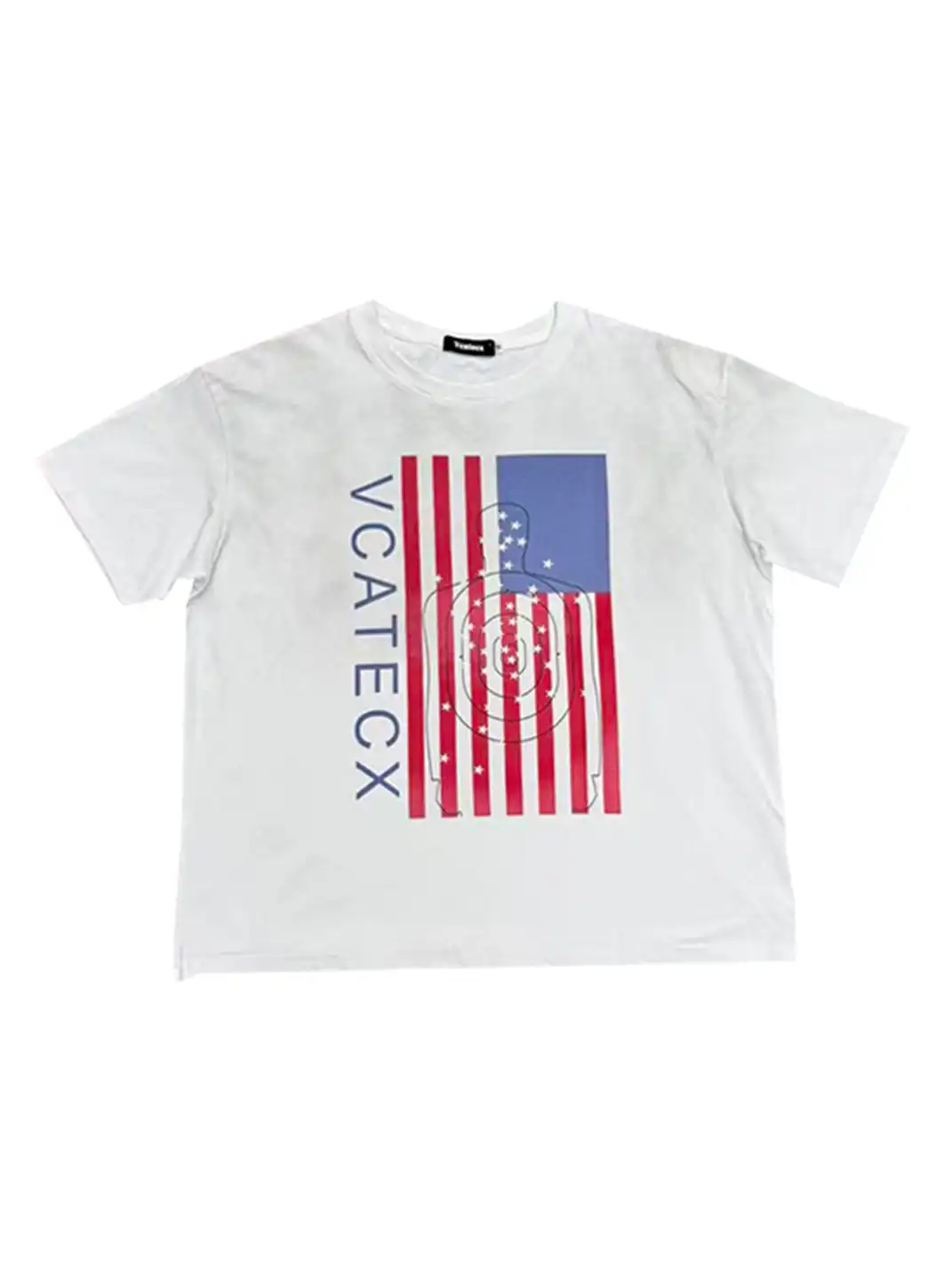 Vcatecx | Flag Washed Print T-Shirt