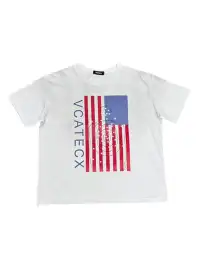 Vcatecx | Flag Washed Print T-Shirt