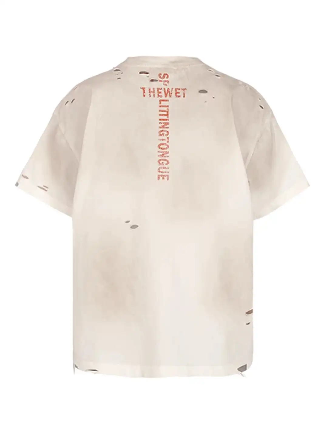 THEWET | Mud Dye Distressed Flag Print T-Shirt