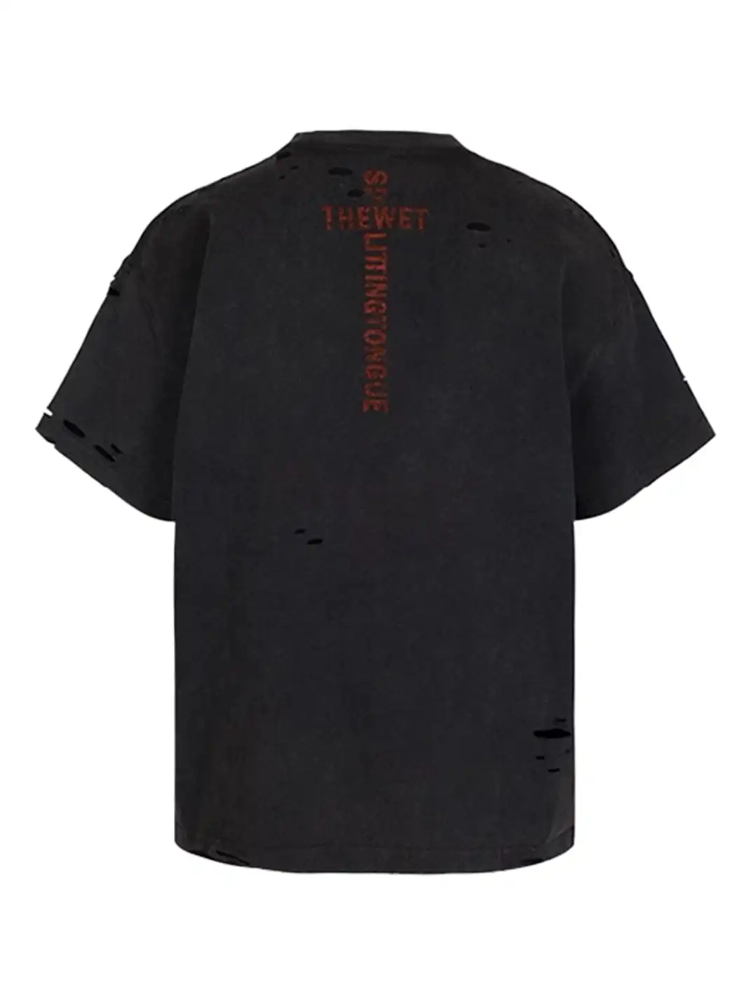 THEWET | Mud Dye Distressed Flag Print T-Shirt