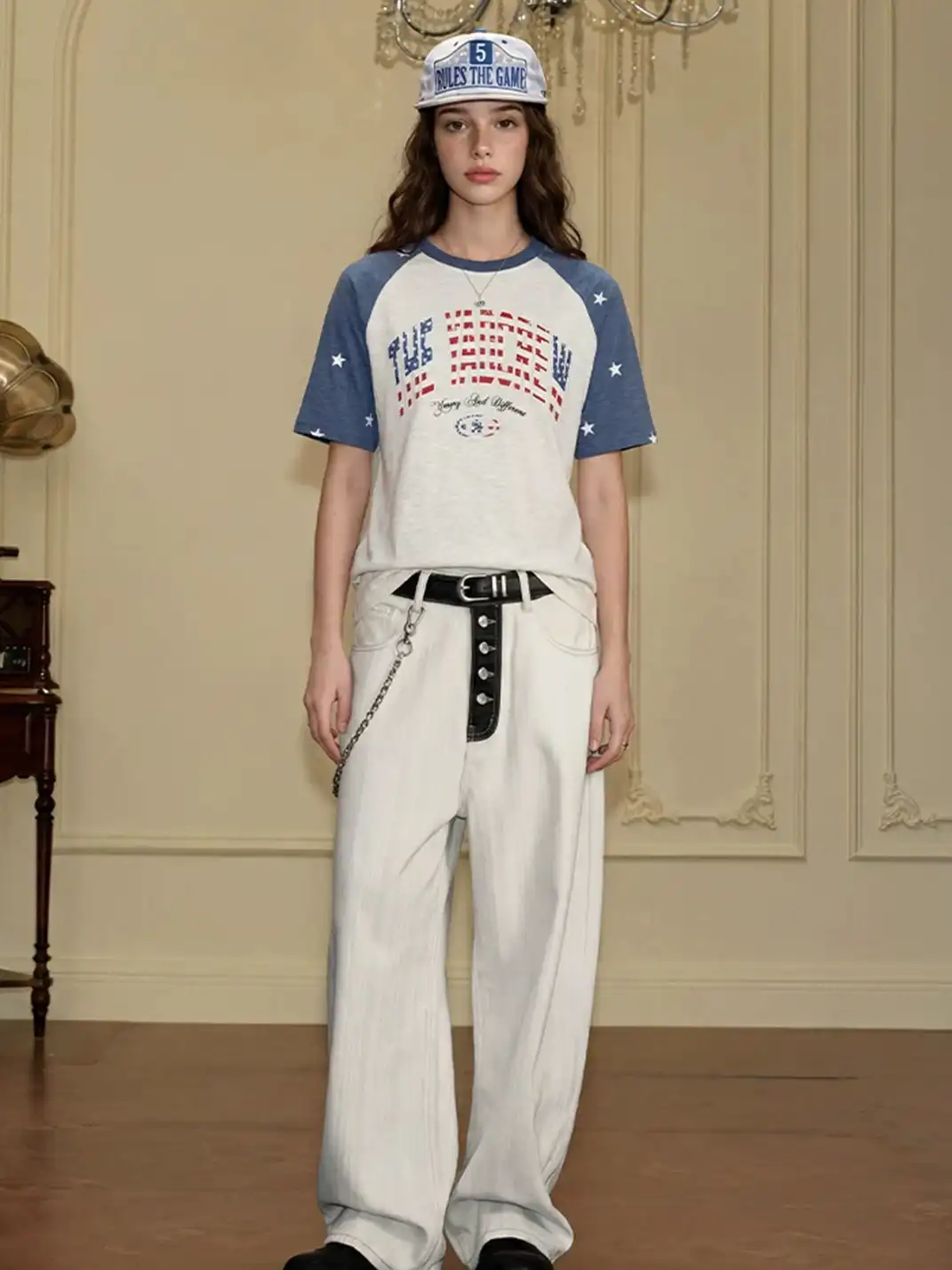 YADcrew | Flag Colorblock Star T-Shirt