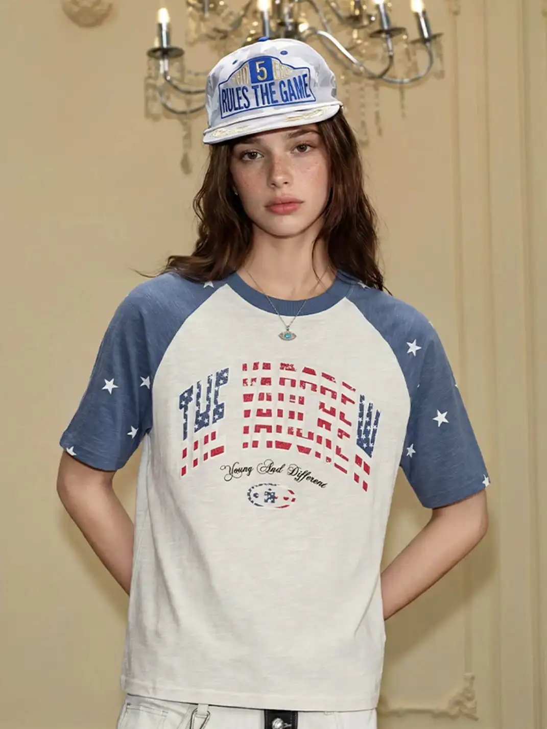 YADcrew | Flag Colorblock Star T-Shirt