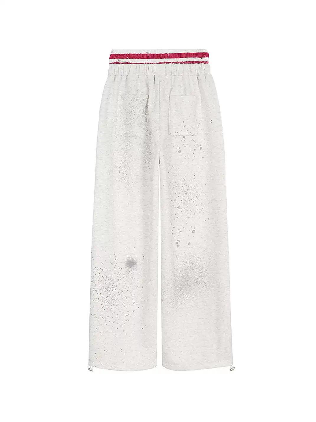 MARCH | Distressed Letter Print Double Waistband Sweatpants