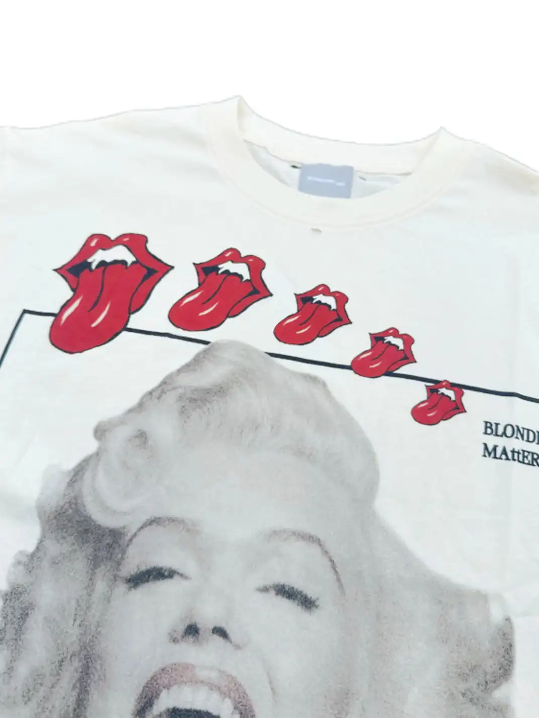 Blonde Matters | Distressed Marilyn Print Single Stitch T-Shirt