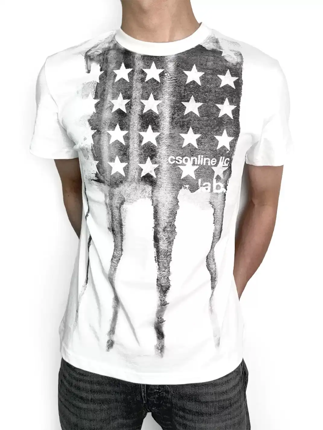 CSONLINE | Rebel Star Flag Print T-Shirt