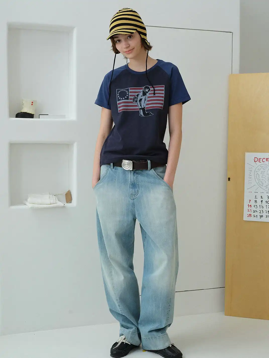 INS GALE | Colorblock Raglan Short Sleeve T-Shirt