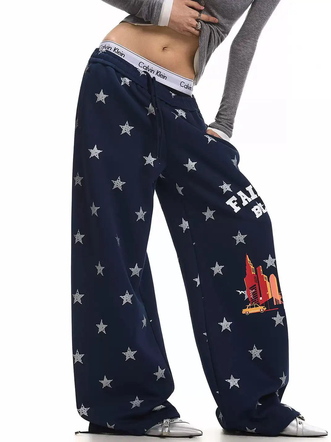 BLACKTOVIBE | Star Print Drawstring Sweatpants