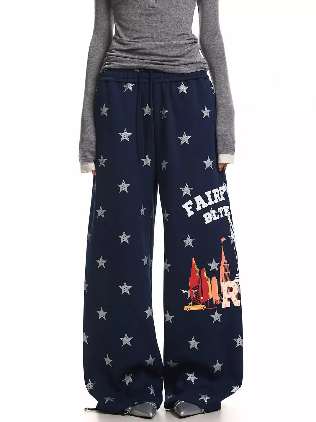 BLACKTOVIBE | Star Print Drawstring Sweatpants
