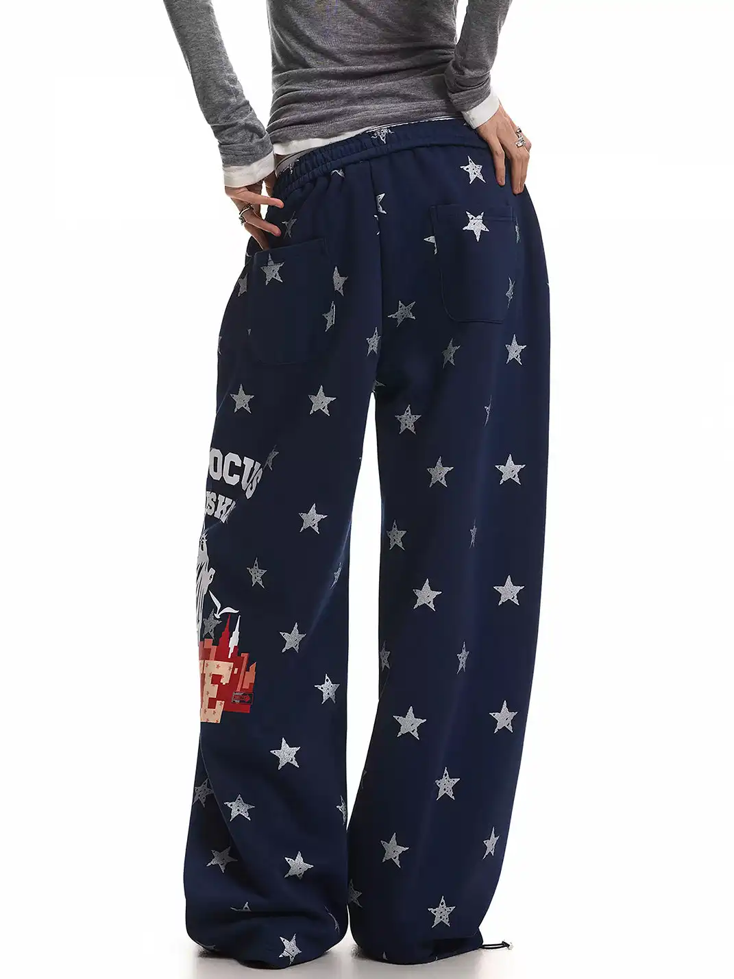 BLACKTOVIBE | Star Print Drawstring Sweatpants