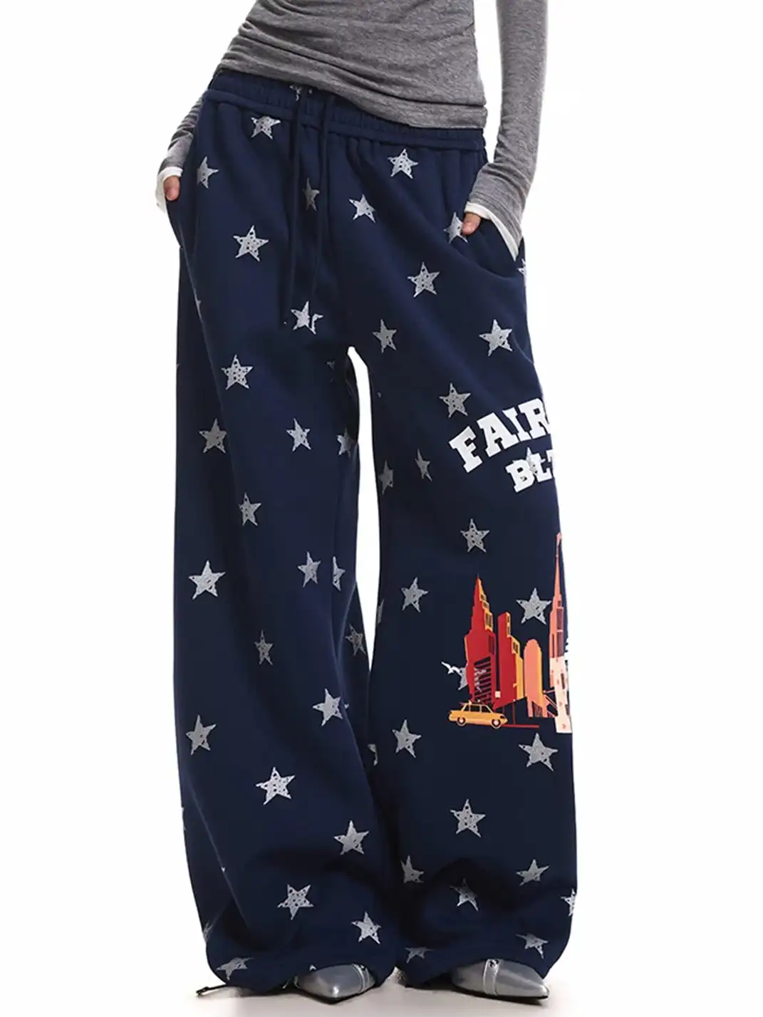 BLACKTOVIBE | Star Print Drawstring Sweatpants