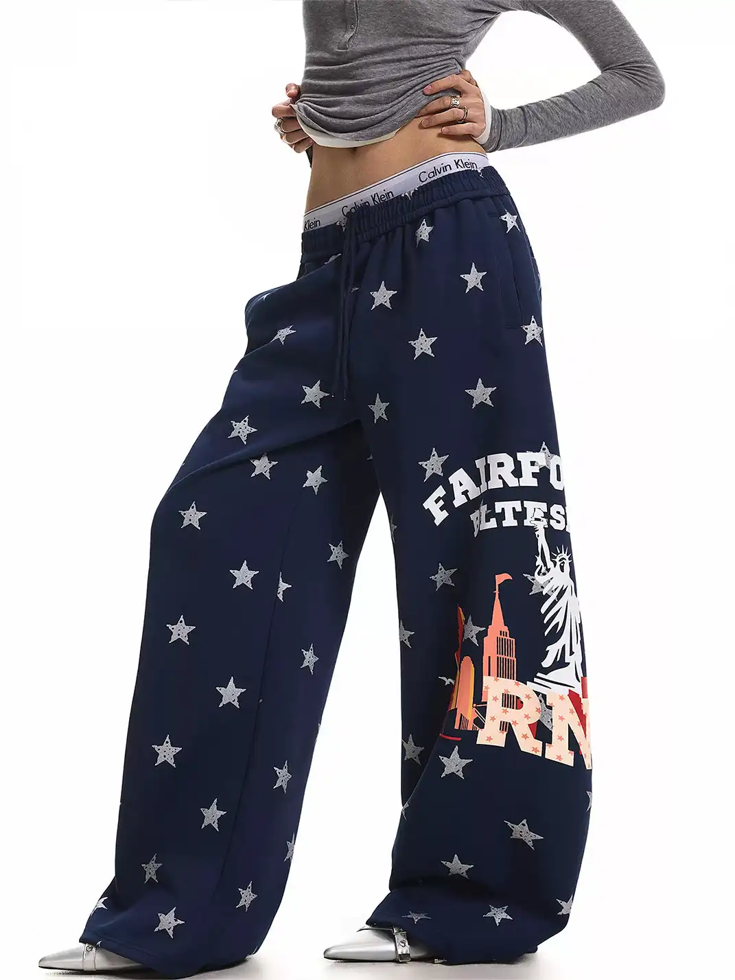 BLACKTOVIBE | Star Print Drawstring Sweatpants