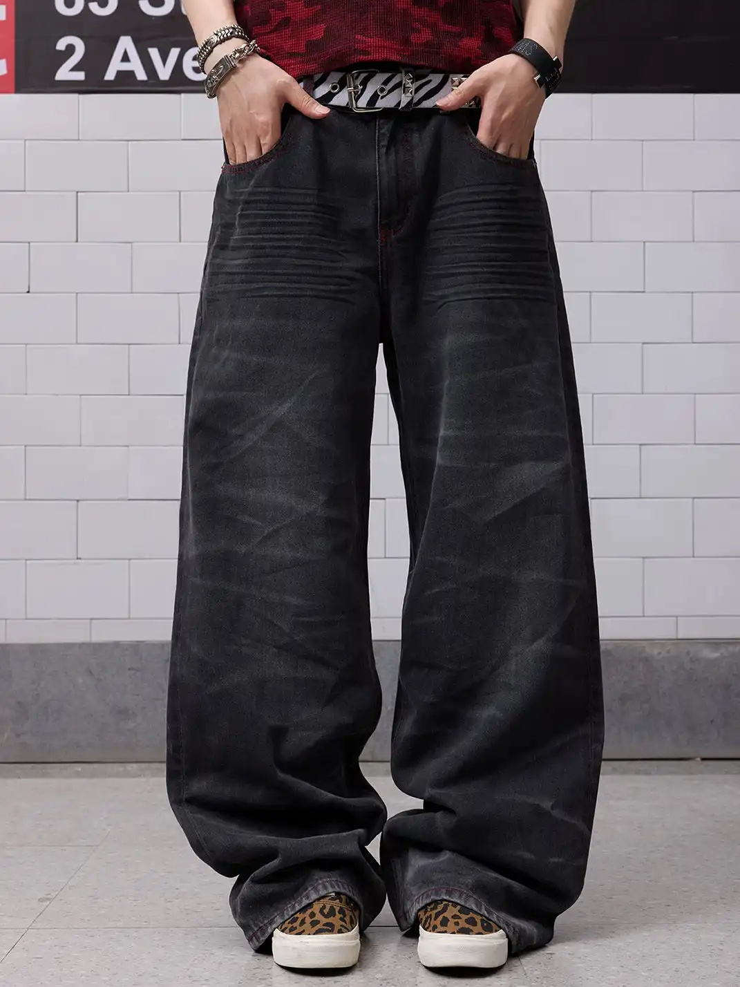 NumbAsia | Wing & Star Print Jeans