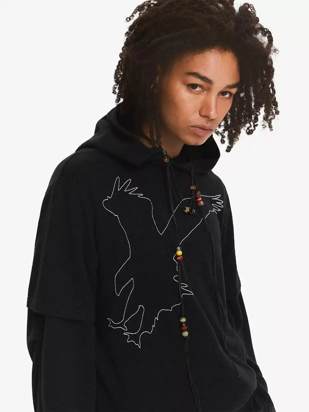 CRICLE CAGE | Flying Eagle Embroidery T-Shirt
