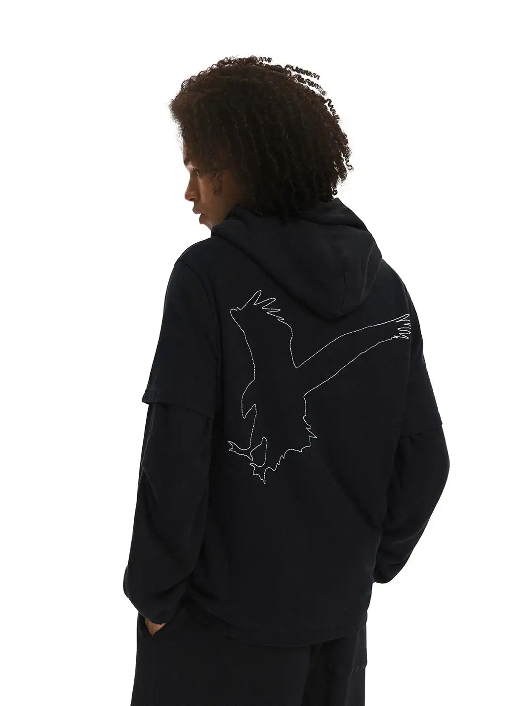 CRICLE CAGE | Flying Eagle Embroidery T-Shirt