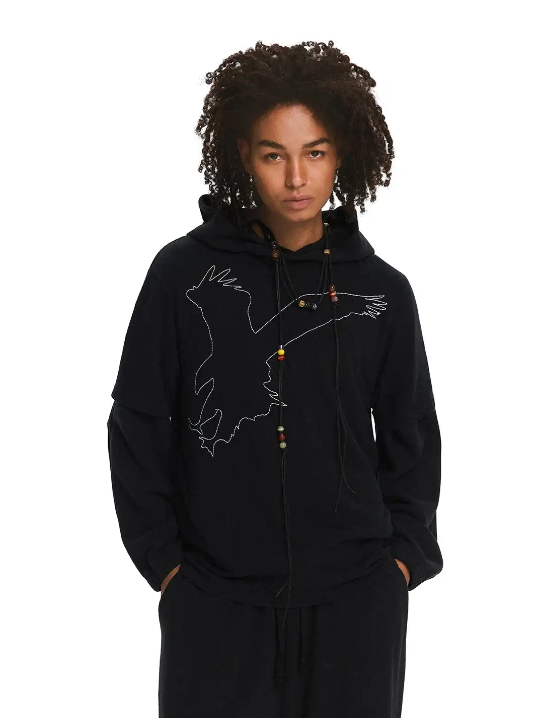 CRICLE CAGE | Flying Eagle Embroidery T-Shirt