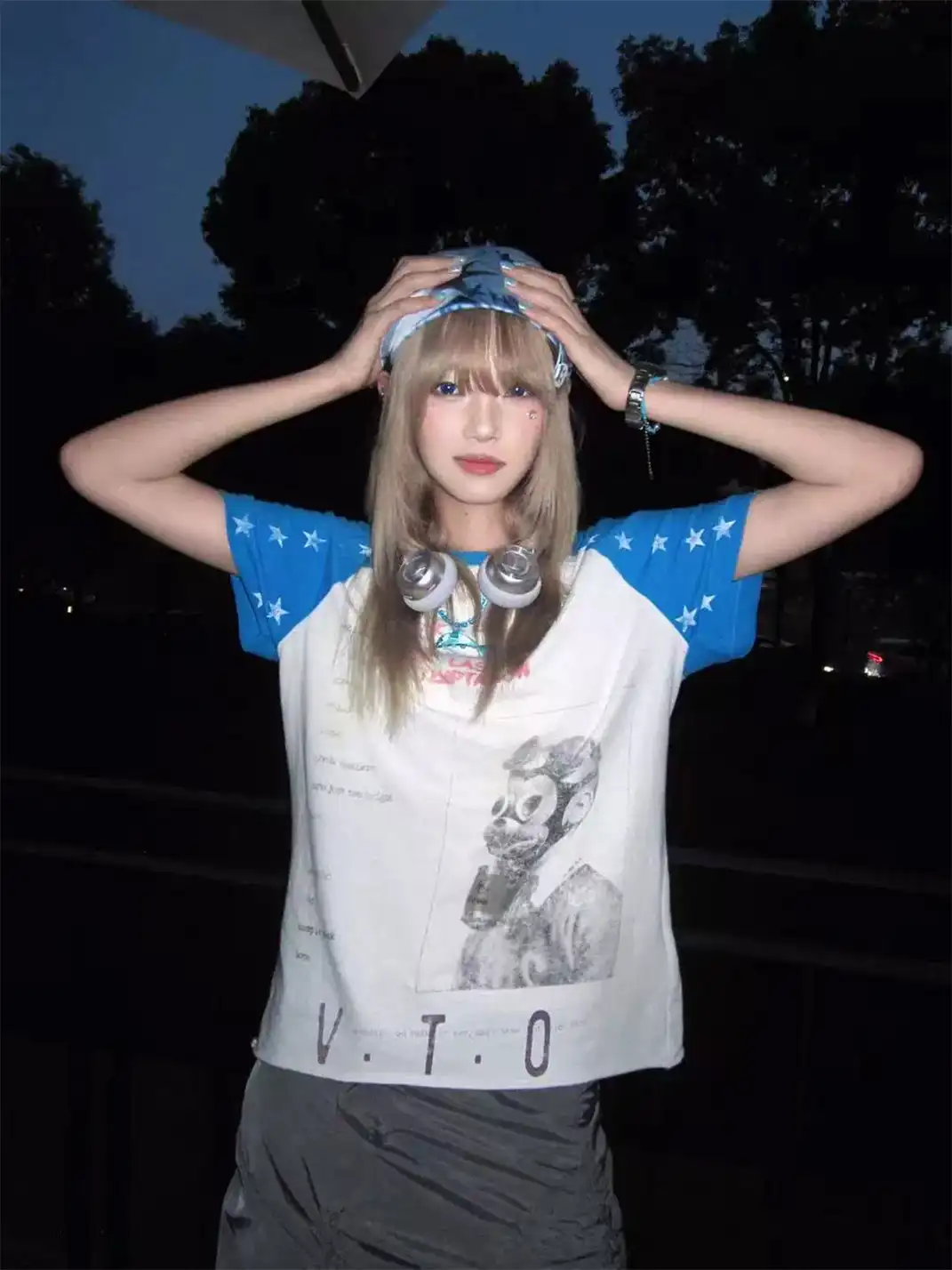 Vecto | Washed Distressed Star Graphic T-Shirt