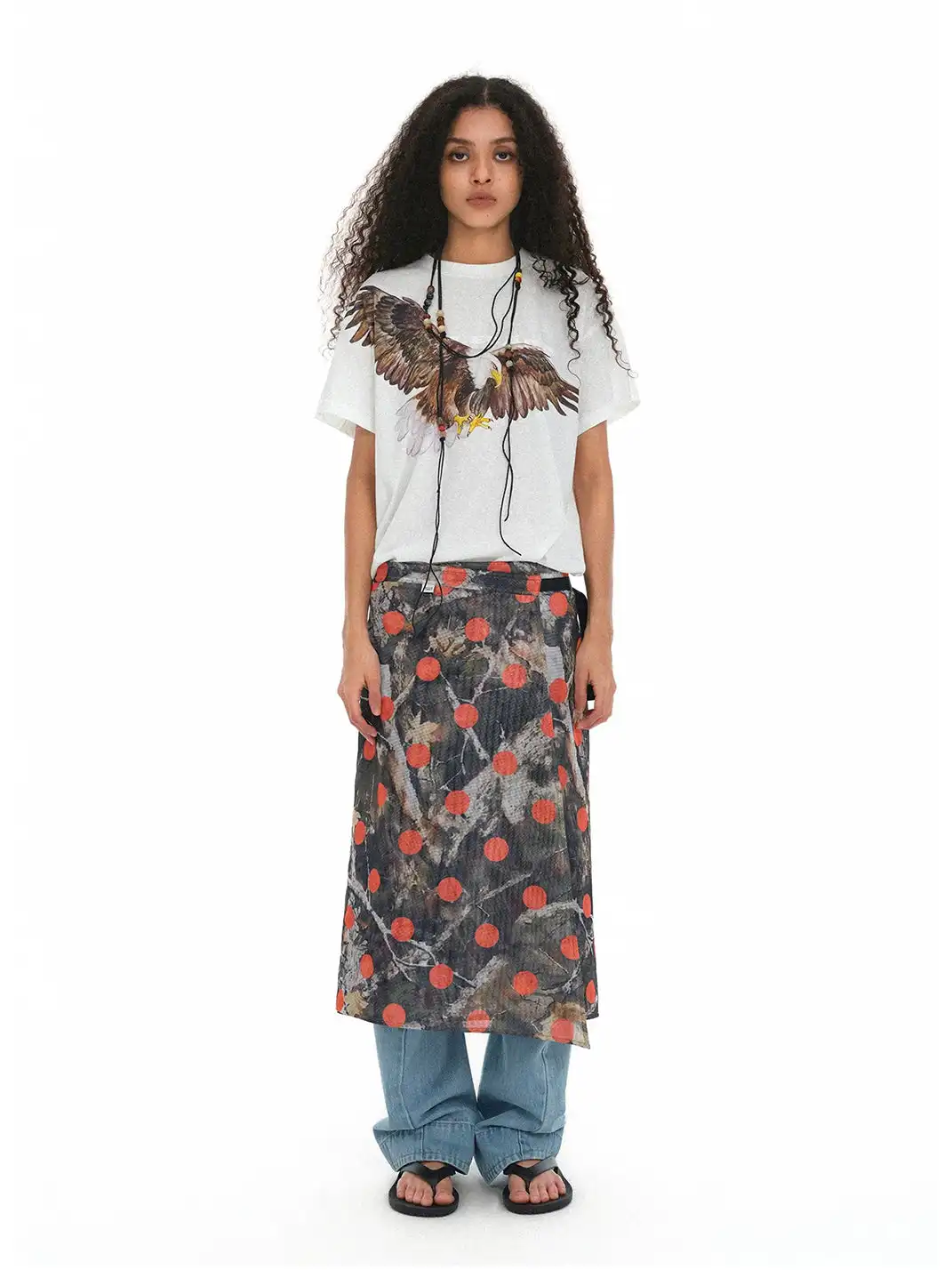 CRICLE CAGE | Bald Eagle Linen T-Shirt