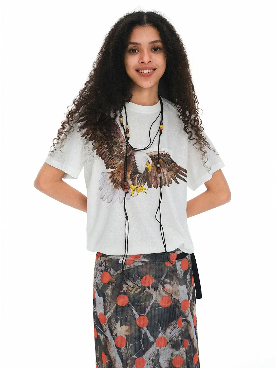 CRICLE CAGE | Bald Eagle Linen T-Shirt