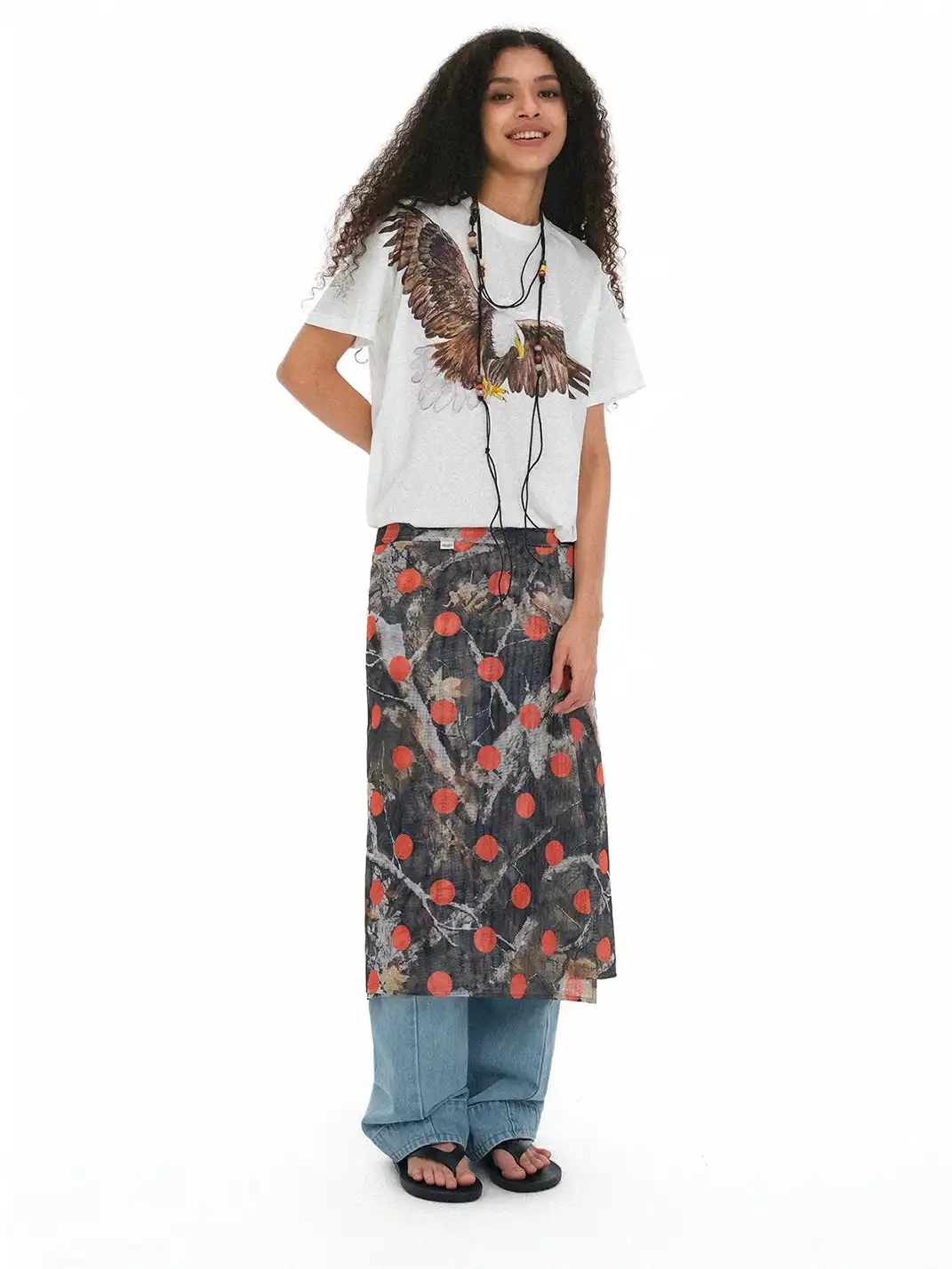 CRICLE CAGE | Bald Eagle Linen T-Shirt