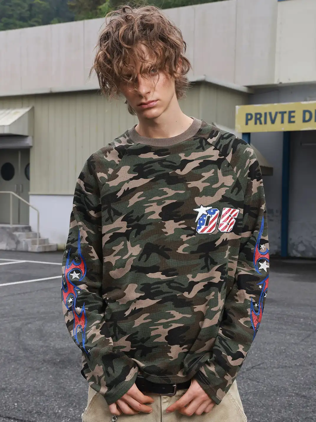SAXGENWON | Camouflage Digital Knit Print T-Shirt