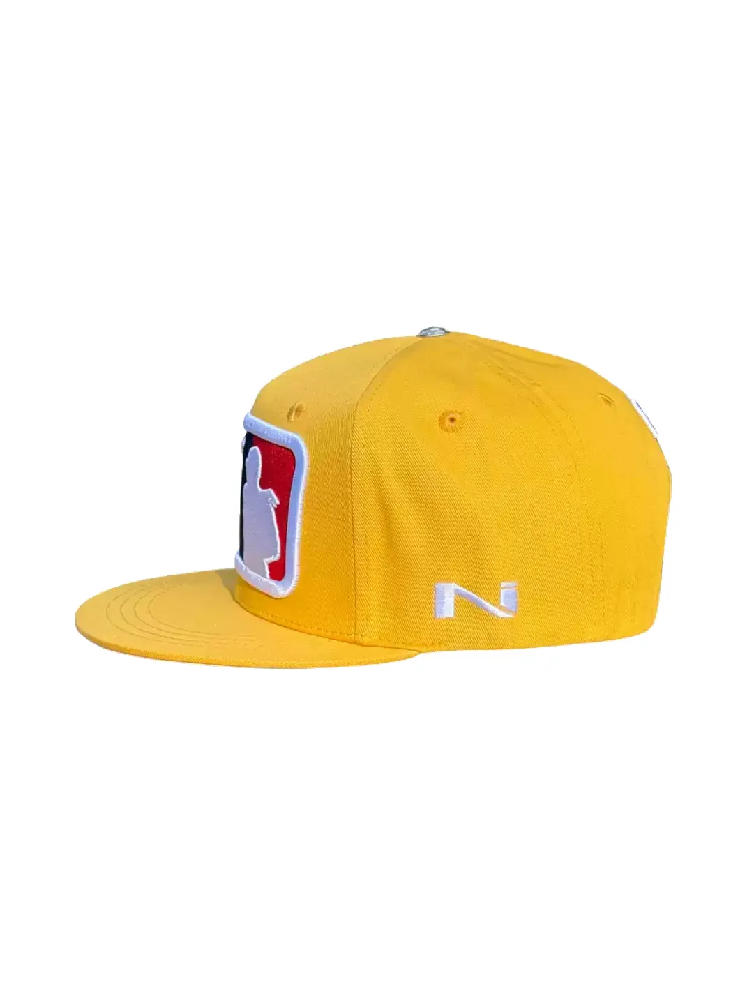 N1AGRAB | Baseball Pattern Embroidery Flat Brim Cap
