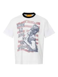 JOINBOY TEE | Stars and Stripes Print Color Contrast Short Sleeve T-Shirt