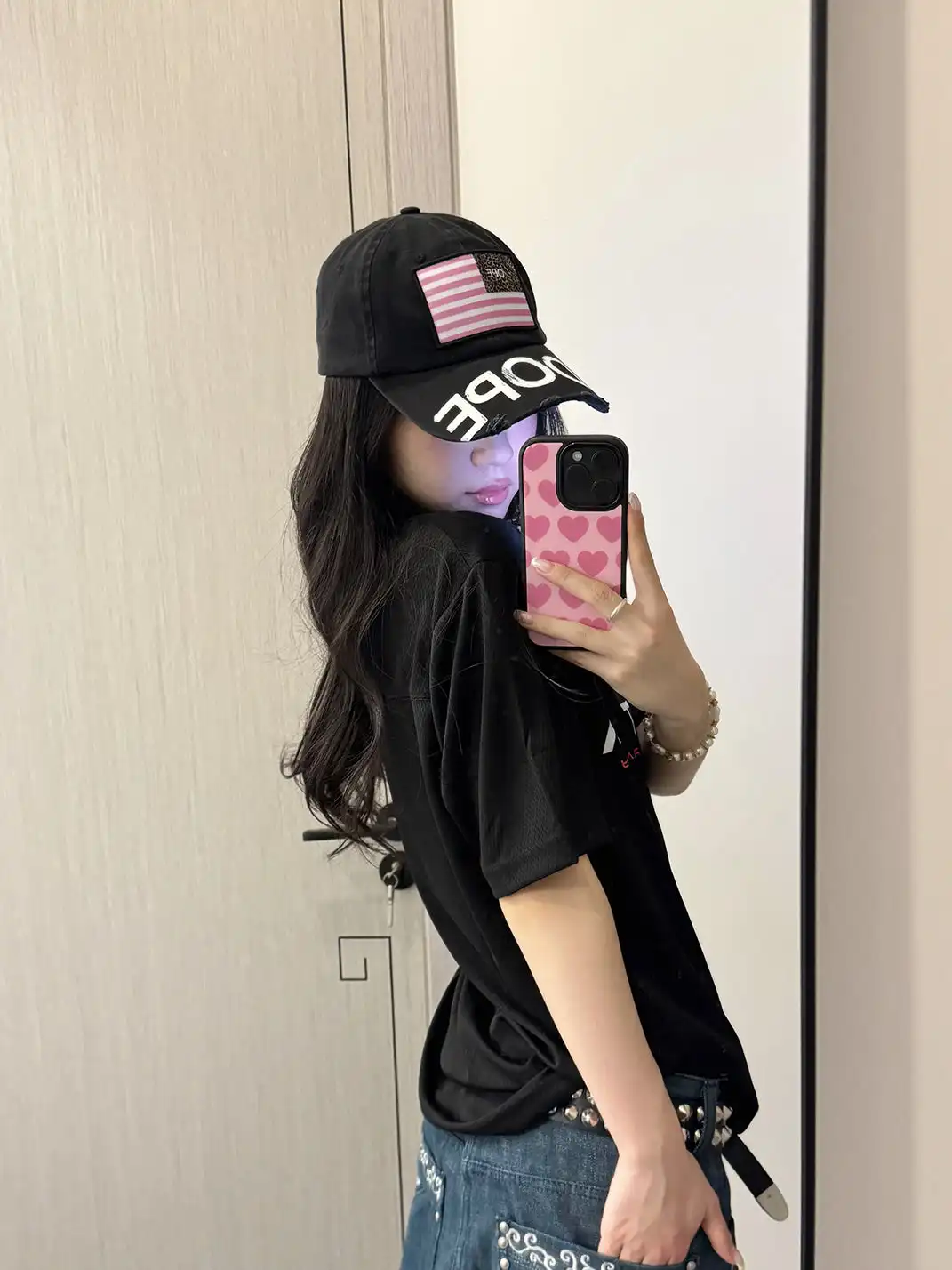 ADOPE | Embroidered Appliqué Distressed Baseball Cap