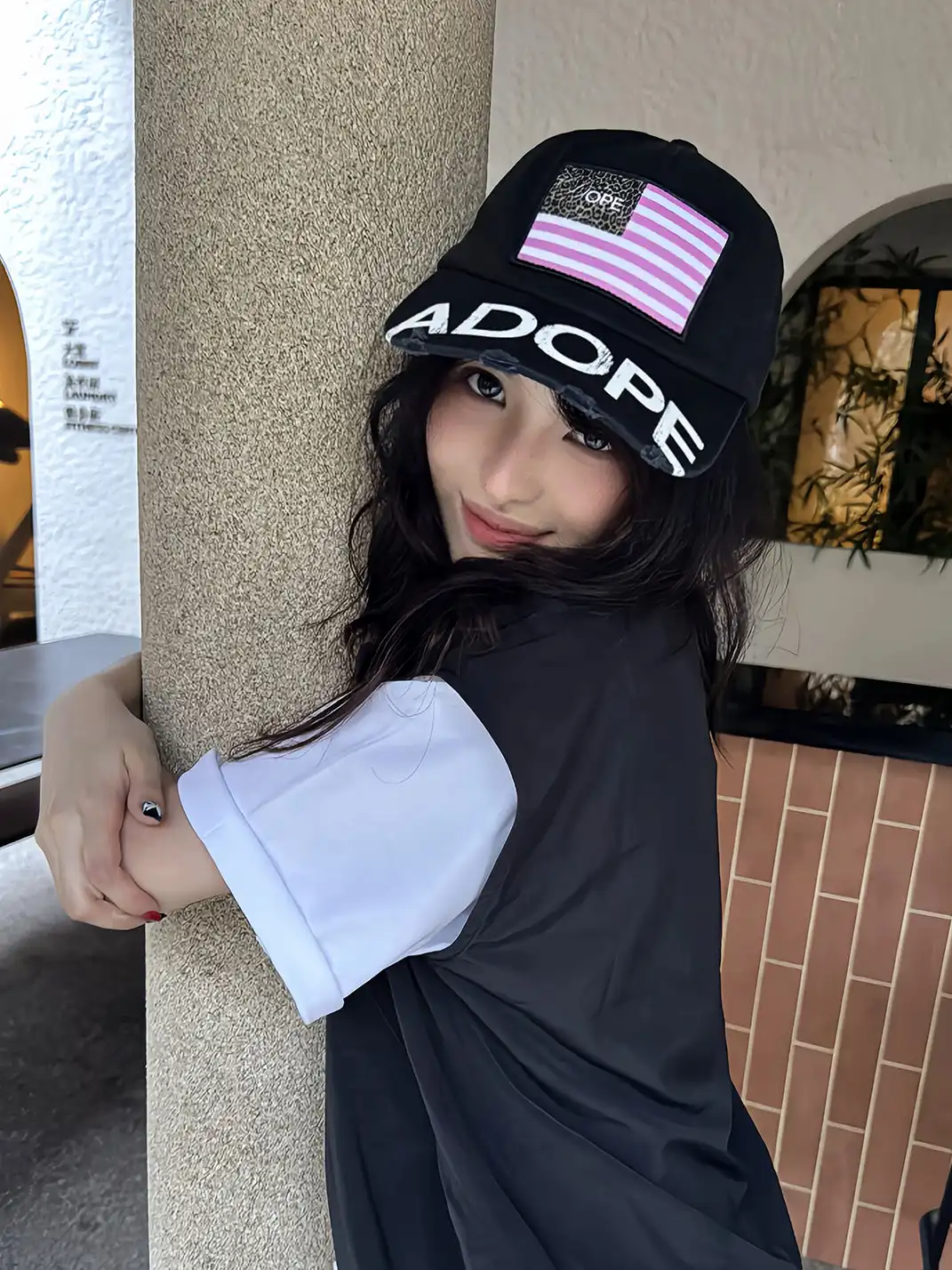 ADOPE | Embroidered Appliqué Distressed Baseball Cap