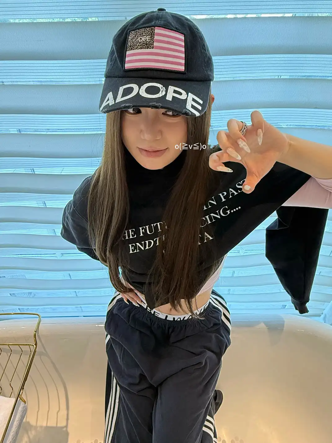 ADOPE | Embroidered Appliqué Distressed Baseball Cap