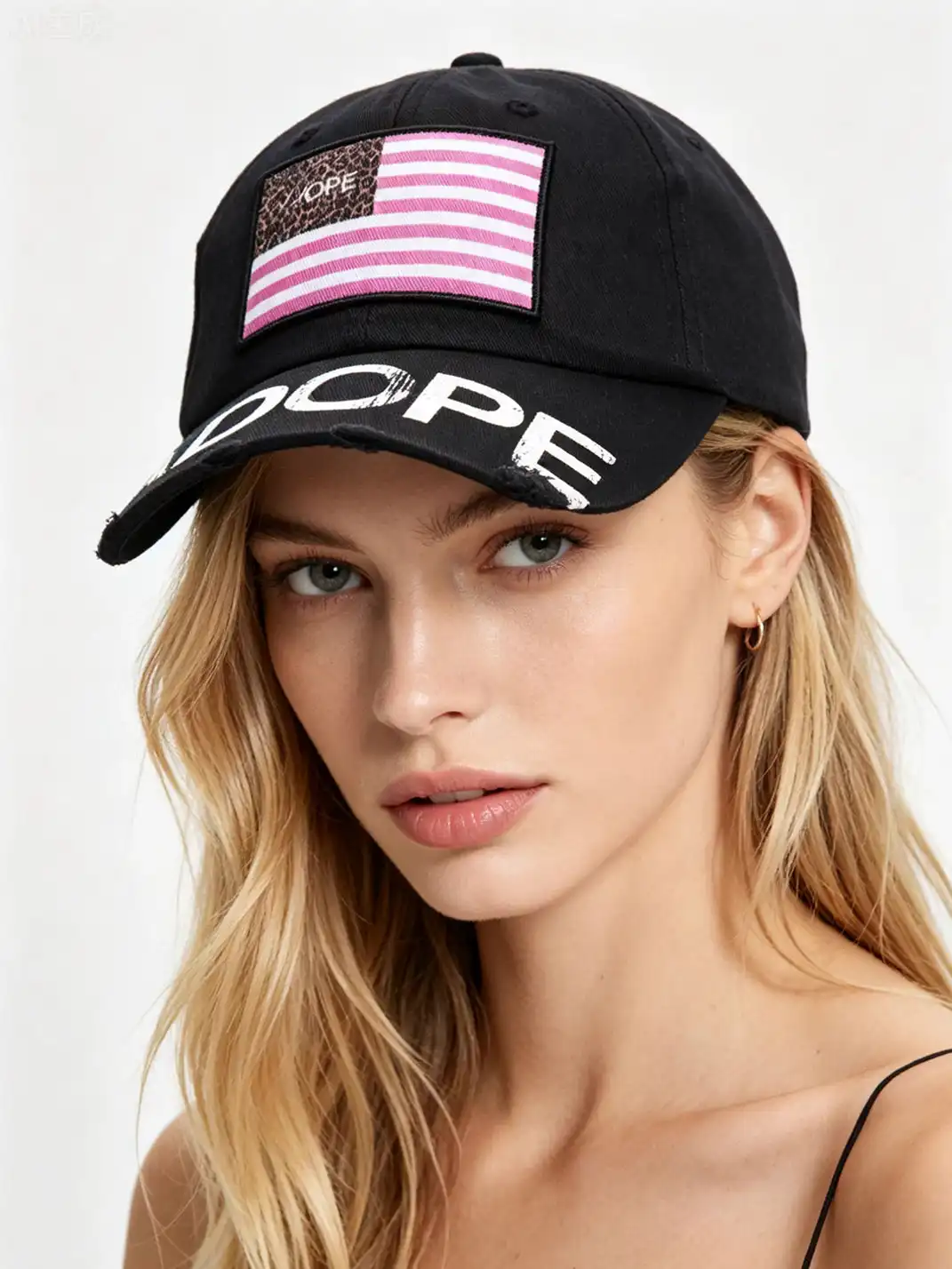 ADOPE | Embroidered Appliqué Distressed Baseball Cap