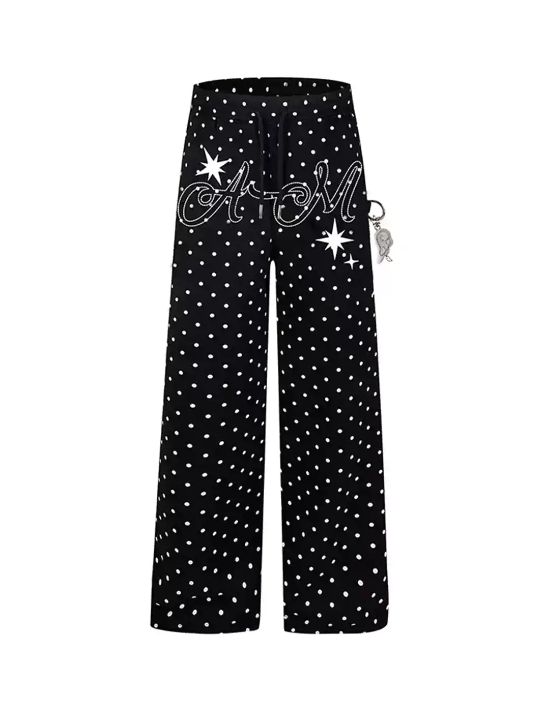 DARKAGE | All-over Star Polka Dot Print Drawstring Pendant Casual Pants