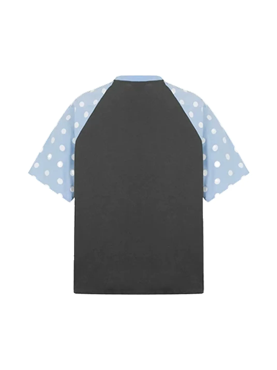 DARKAGE | Color Contrast Star Polka Dot Raglan Sleeve T-Shirt