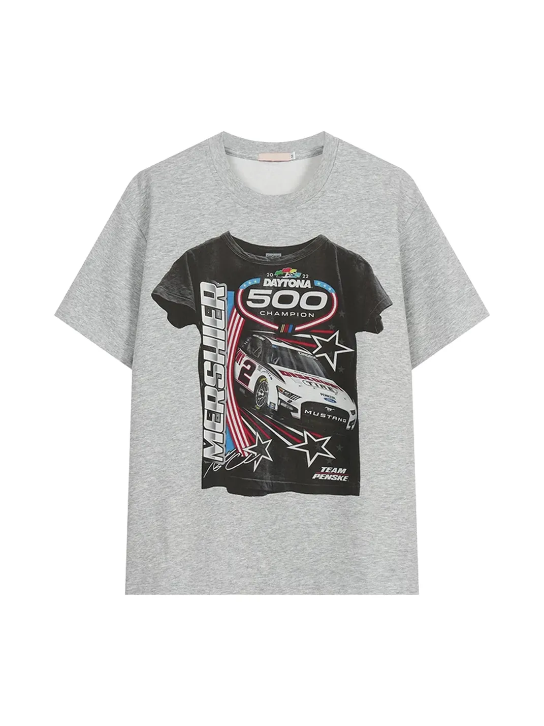 EAHO | Vintage Graphic Print Crew Neck T-Shirt