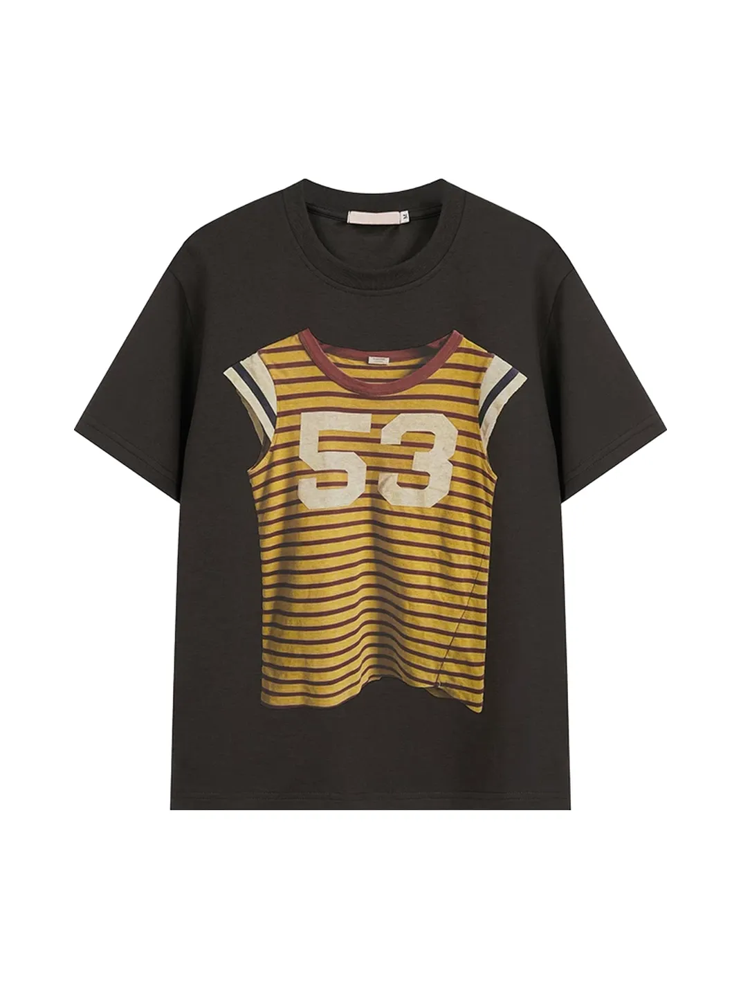 EAHO | Vintage Graphic Print Crew Neck T-Shirt