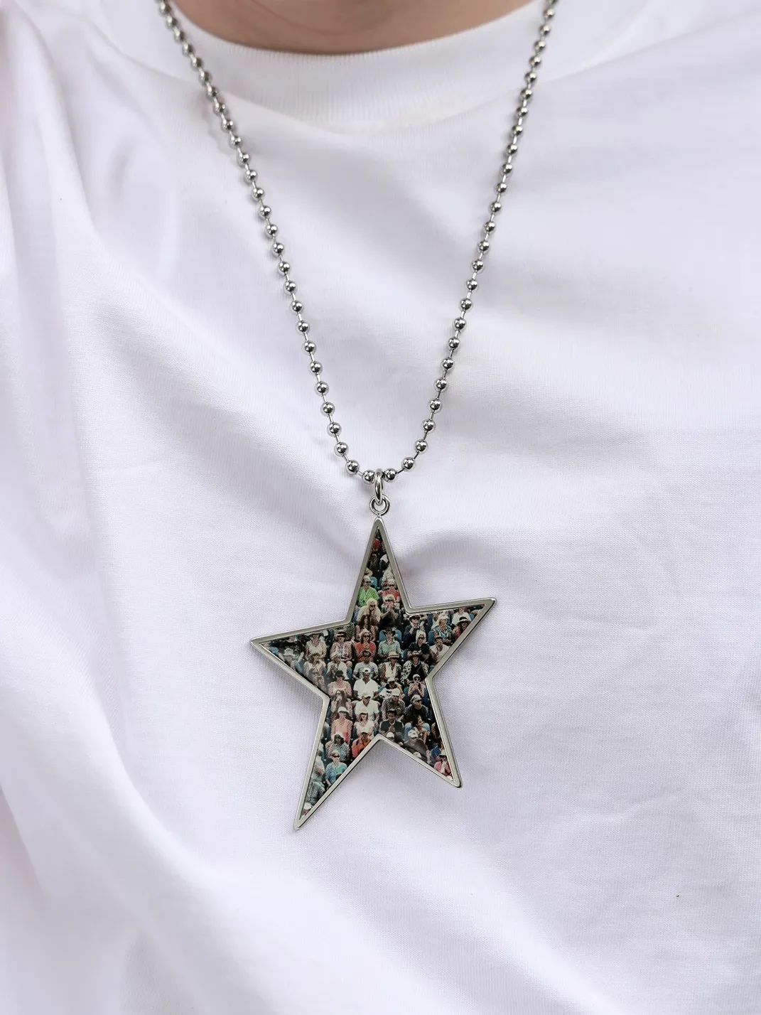 CHICHABOOM | Irregular Five-Pointed Star Pendant Ball Chain Necklace