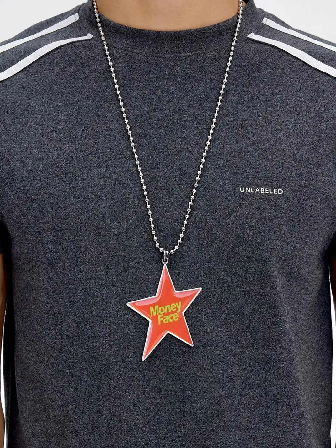 CHICHABOOM | Money Face Five-Pointed Star Pendant Ball Chain Necklace