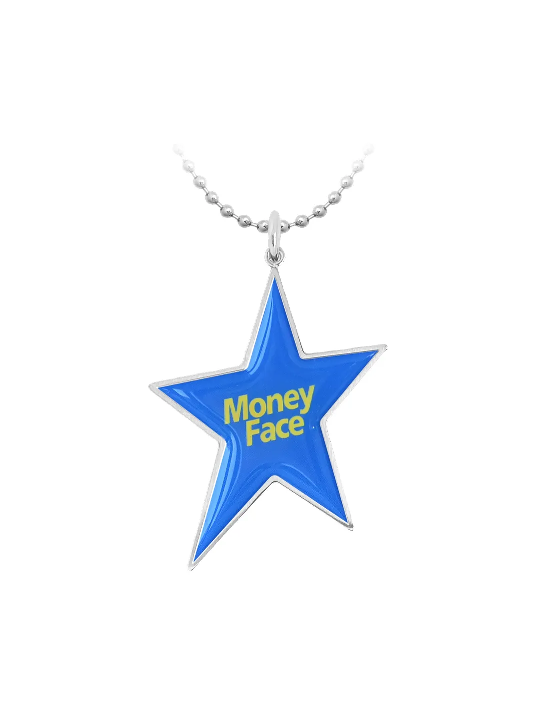 CHICHABOOM | Money Face Five-Pointed Star Pendant Ball Chain Necklace