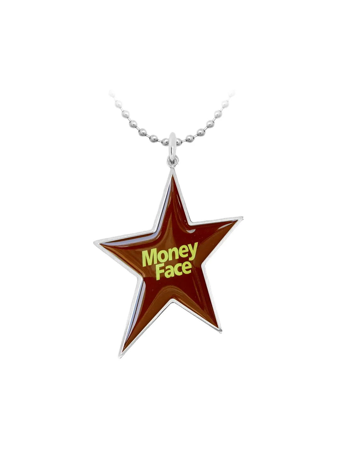 CHICHABOOM | Money Face Five-Pointed Star Pendant Ball Chain Necklace