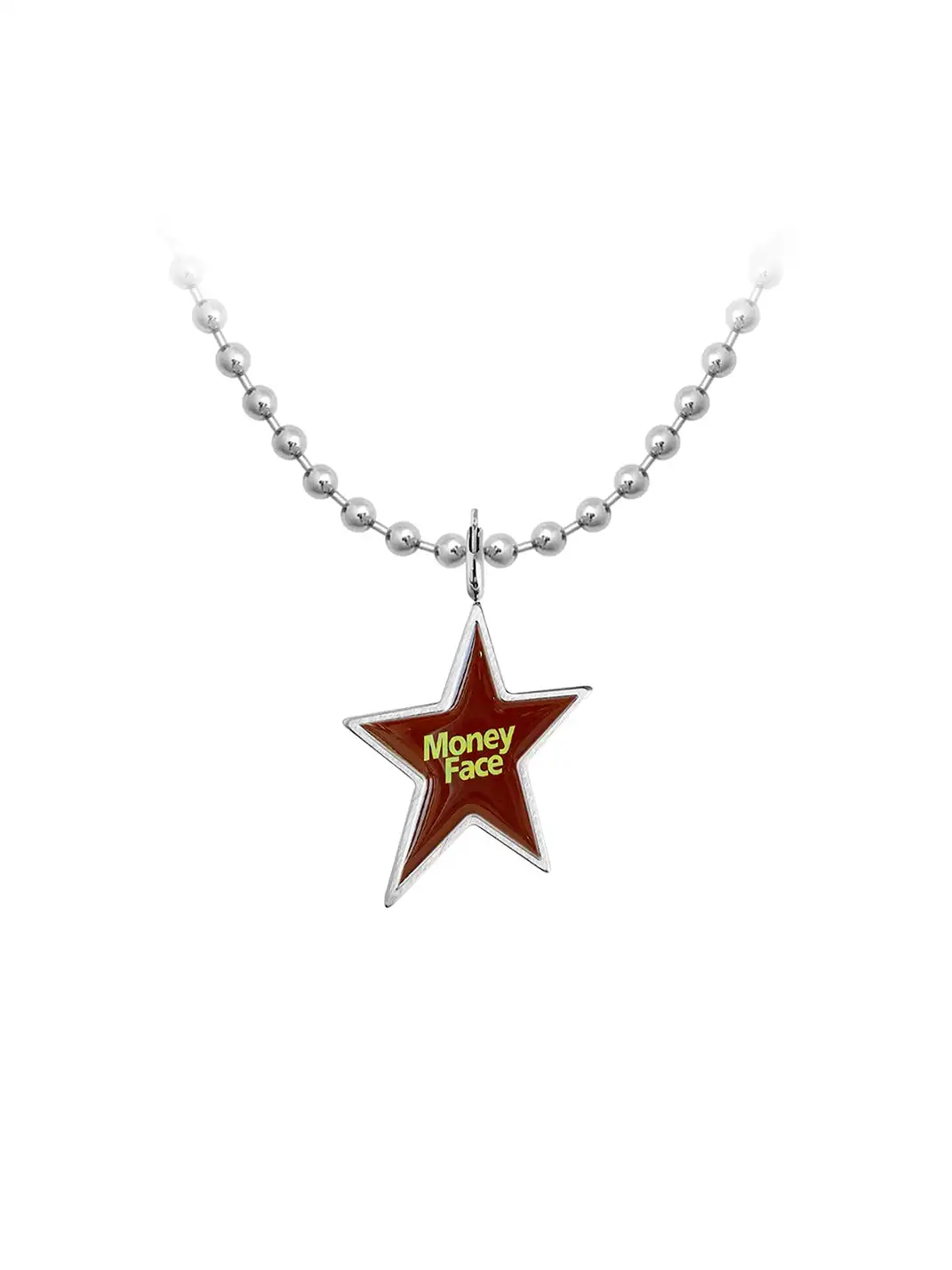 CHICHABOOM | Small Irregular Five-Pointed Star Pendant Ball Chain Necklace