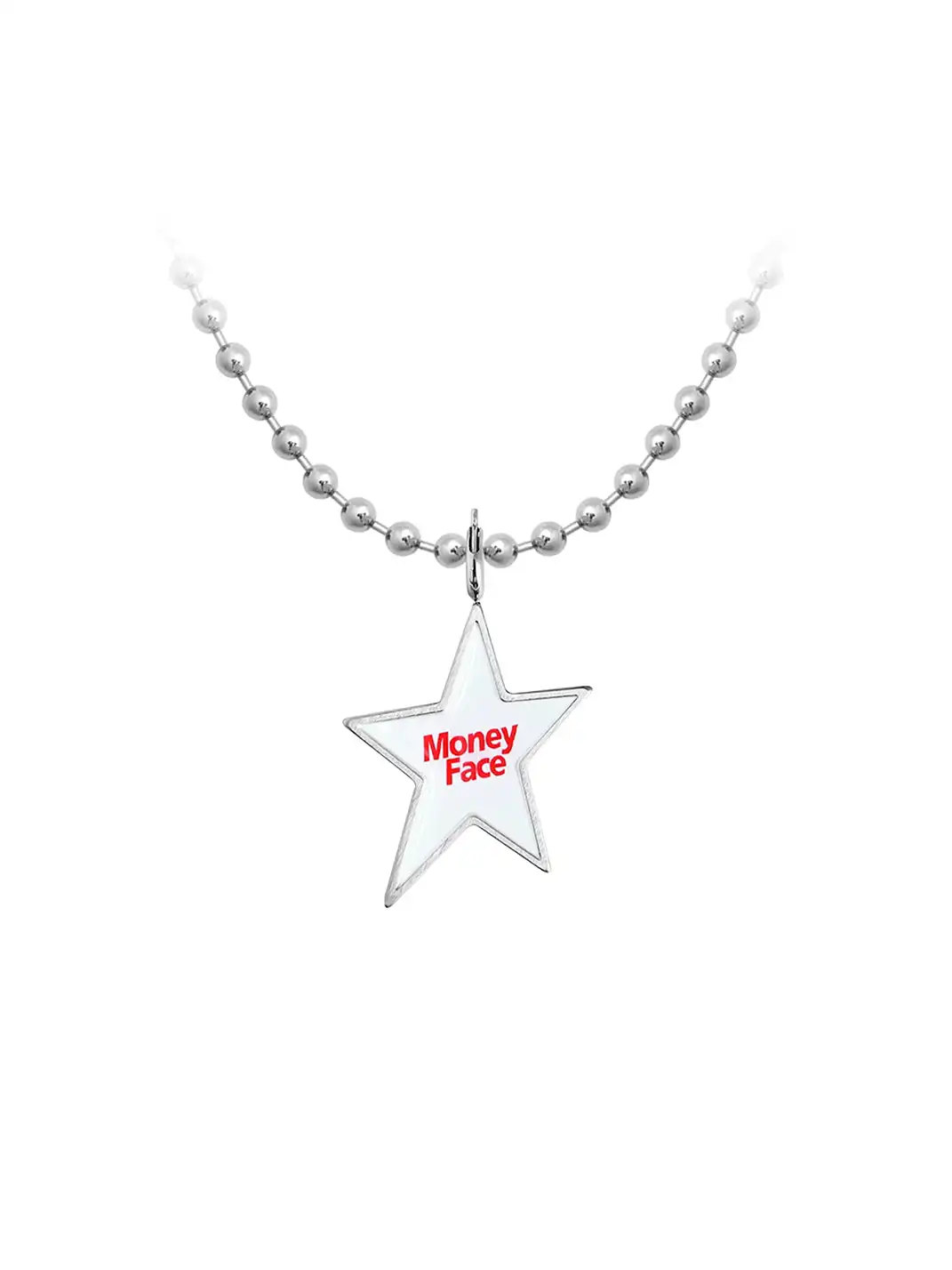 CHICHABOOM | Small Irregular Five-Pointed Star Pendant Ball Chain Necklace