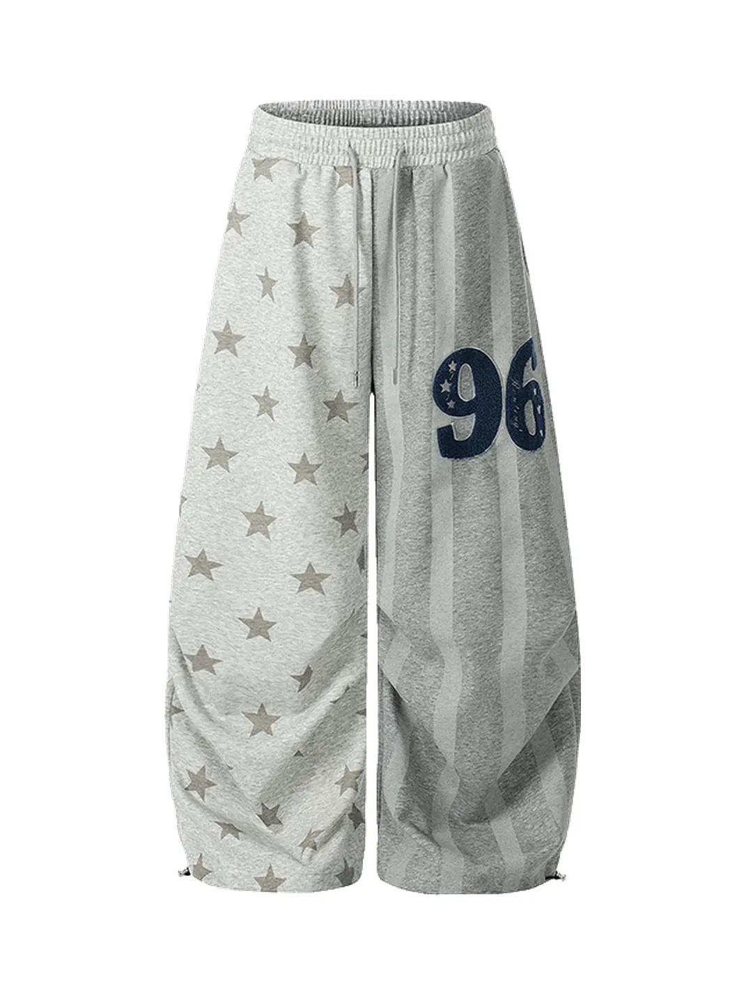 EAHO | Allover Star Print Drawstring Wide Leg Sweatpants